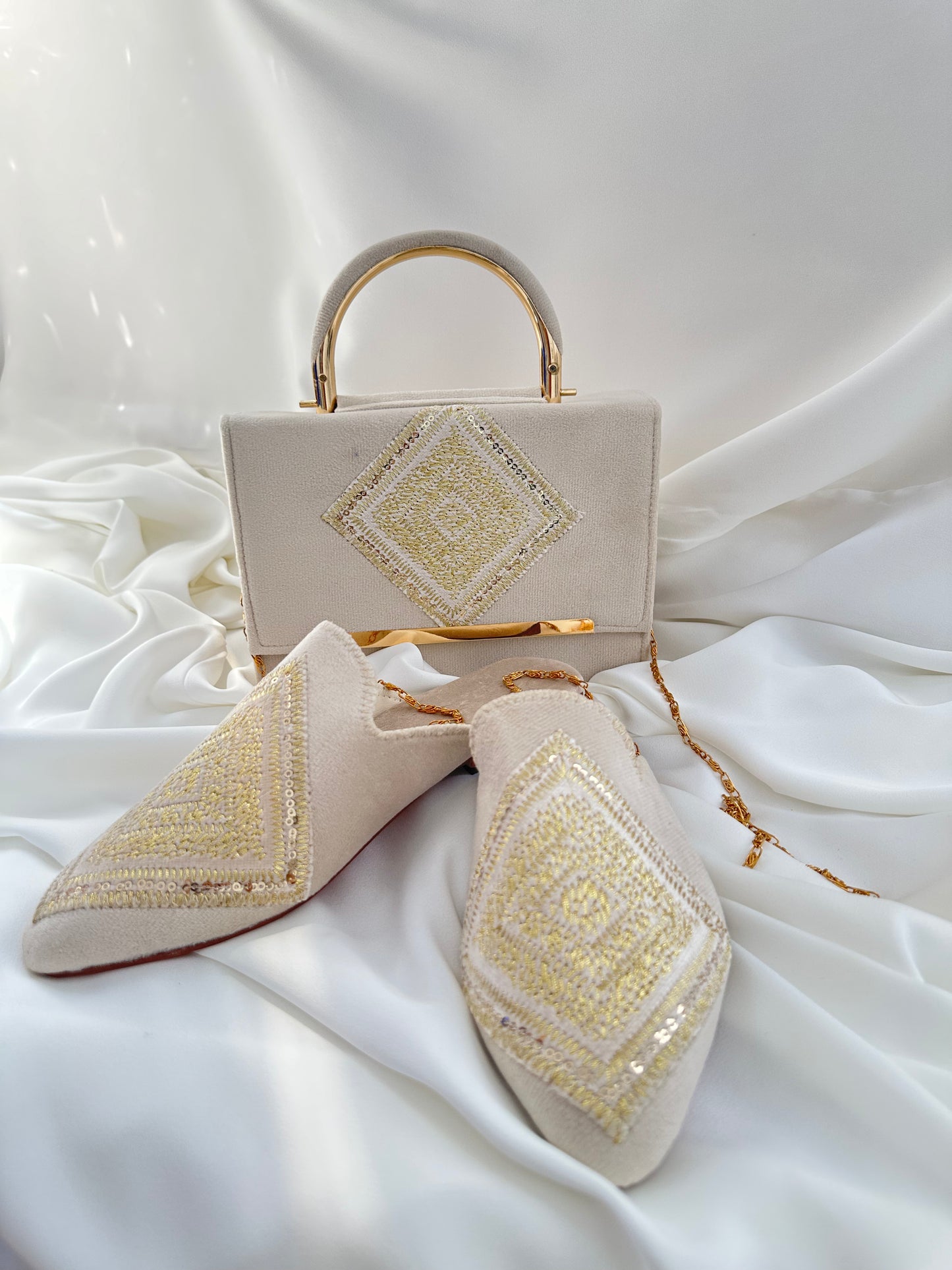 Babouches et pochette Fessi NADIABENSHOP