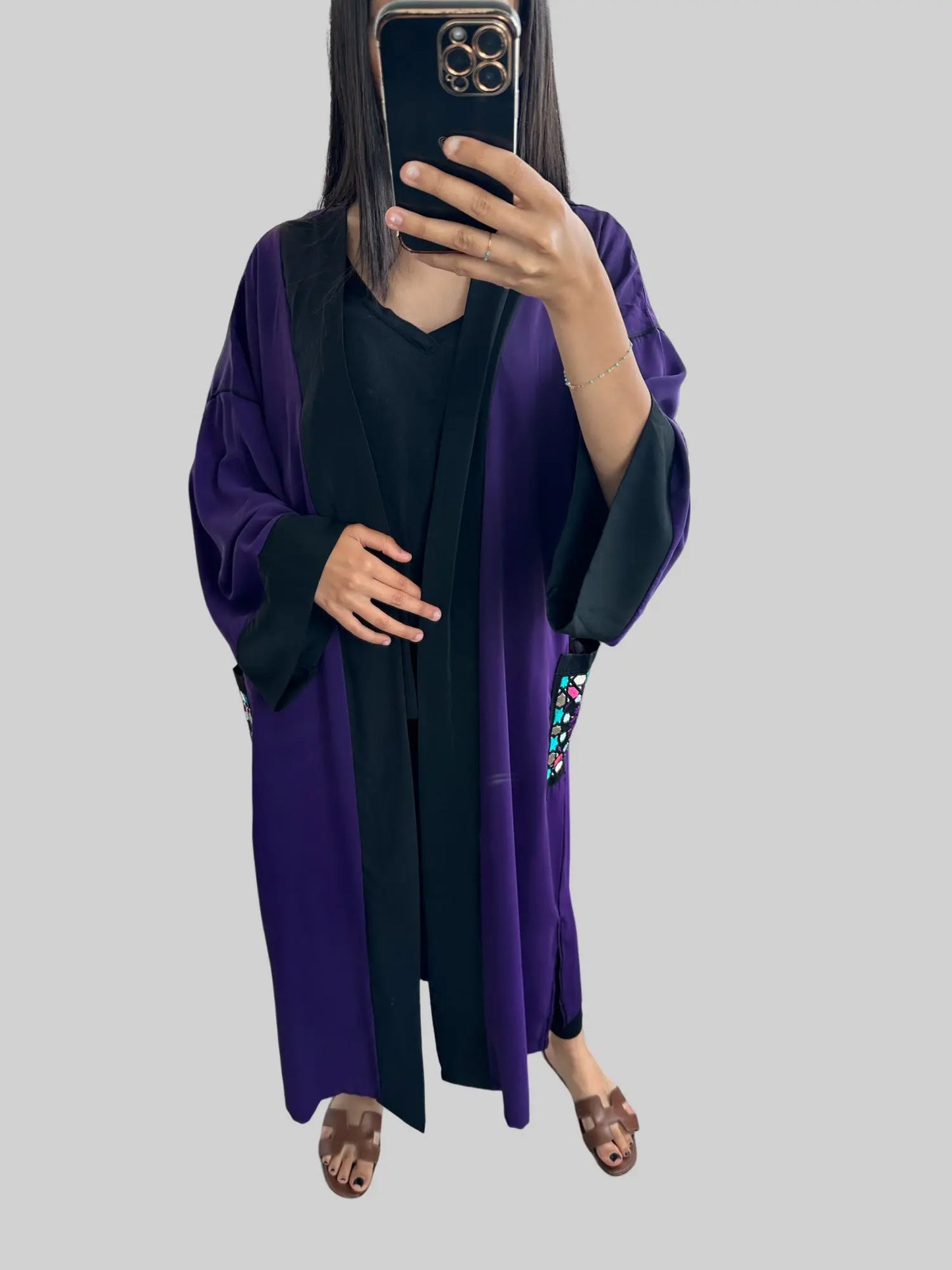 Kimono à poches bordées taille unique NADIABENSHOP