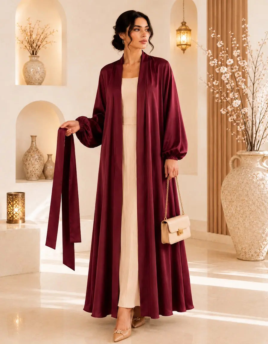 Kimono Satin – Élégance Orientale NADIABENSHOP