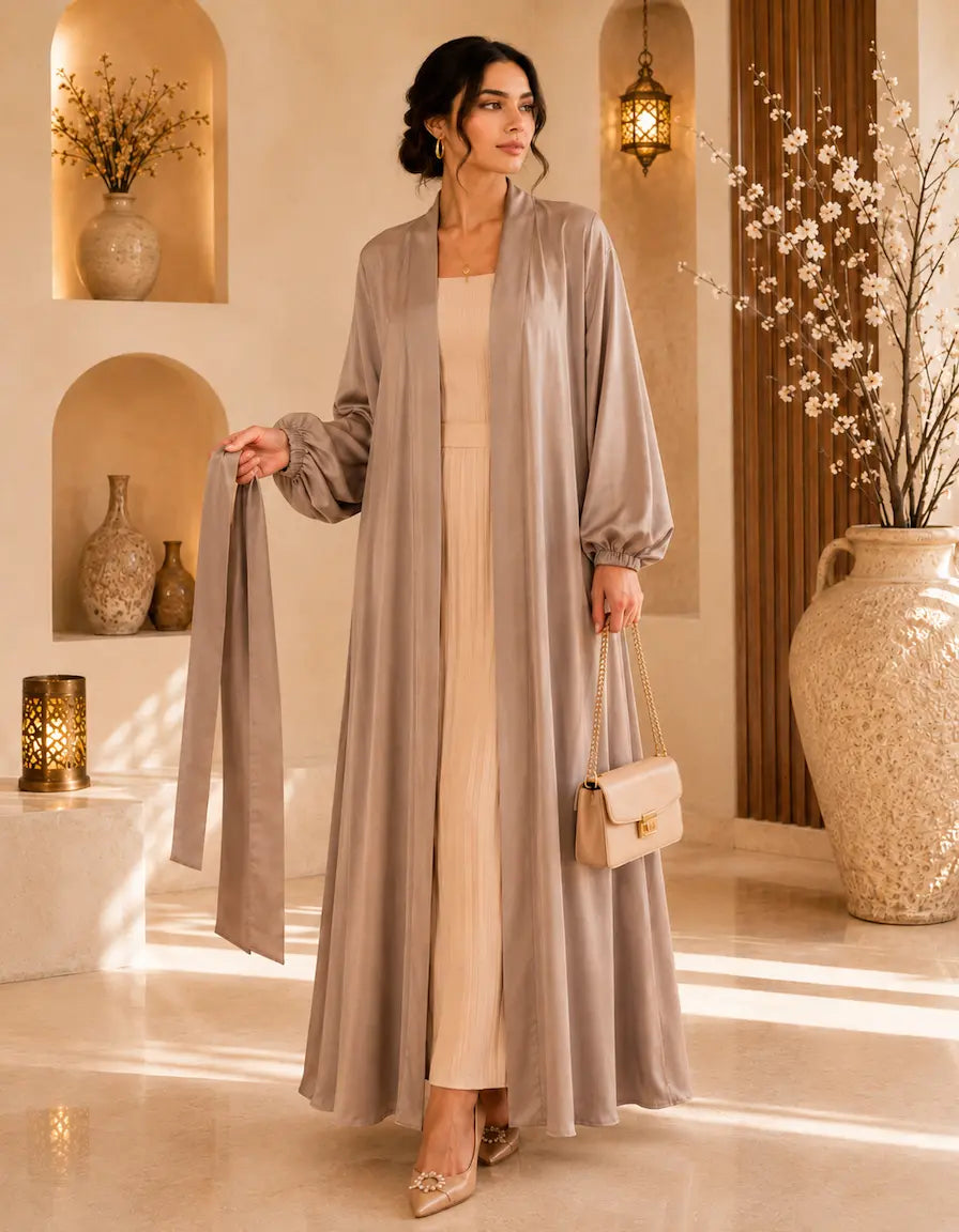 Kimono Satin – Élégance Orientale NADIABENSHOP
