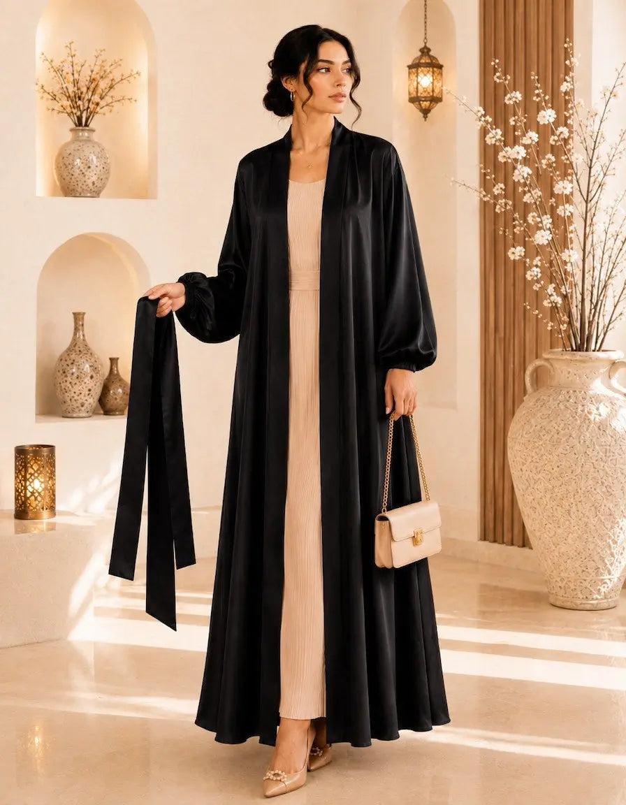 Kimono Satin – Élégance Orientale NADIABENSHOP